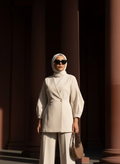 Aveline Kruvaze Kesim Premium Tunik – Ekru