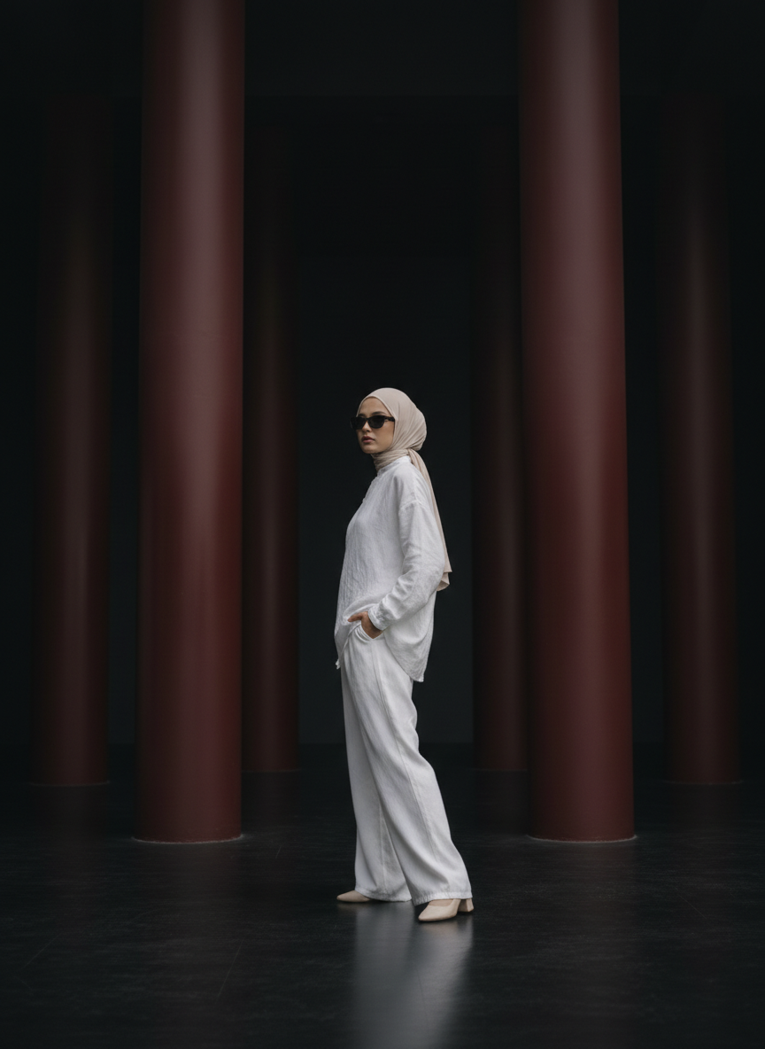 City Cool Oversize Keten Üst