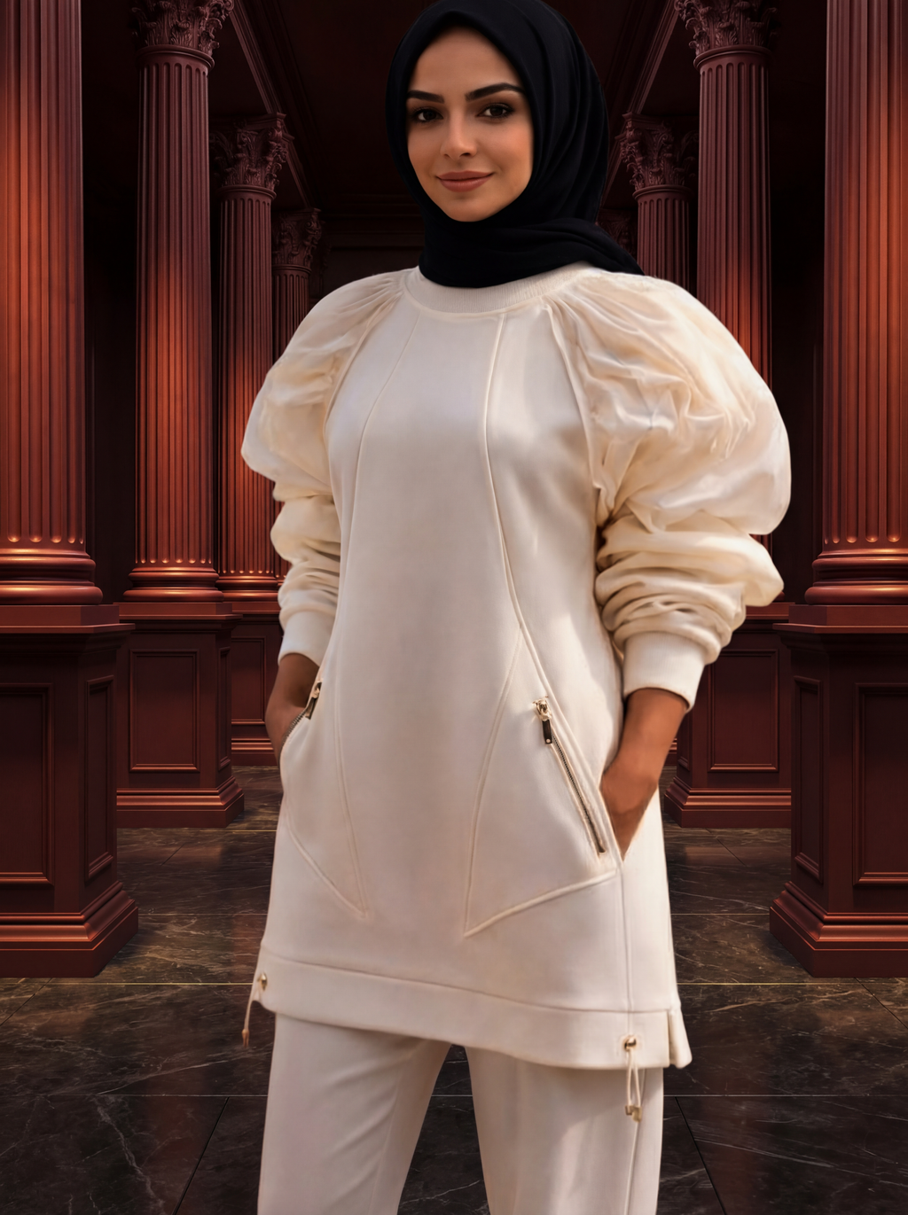 MERYESA – Beyaz Tesettür Üst