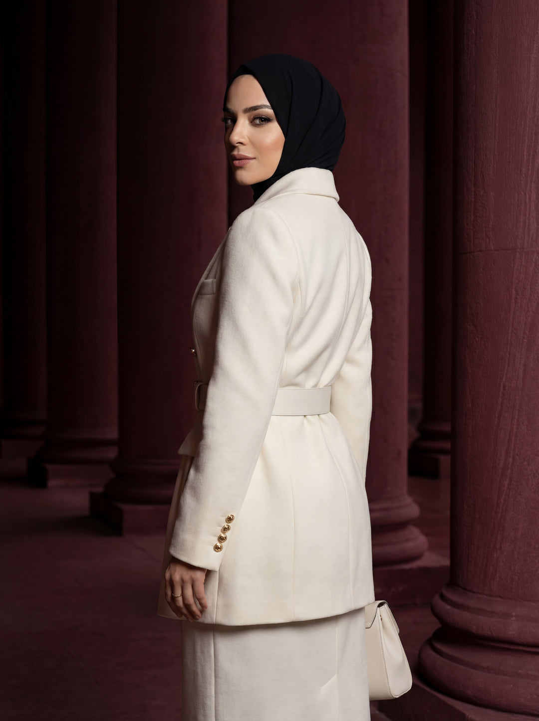 MERYESA – Kemerli Premium Tesettür Ceket Takım