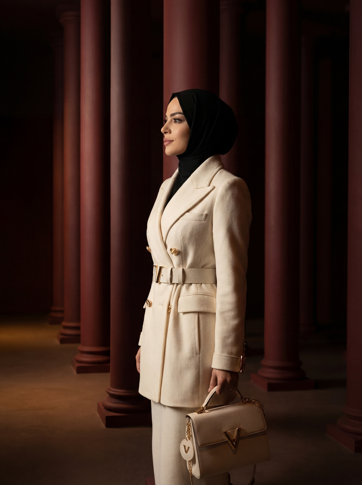 MERYESA – Kemerli Premium Tesettür Ceket Takım